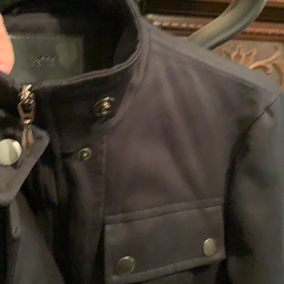 Hugo Boss, moto style, black cropped jacket, size medium - Picture 3 of 11